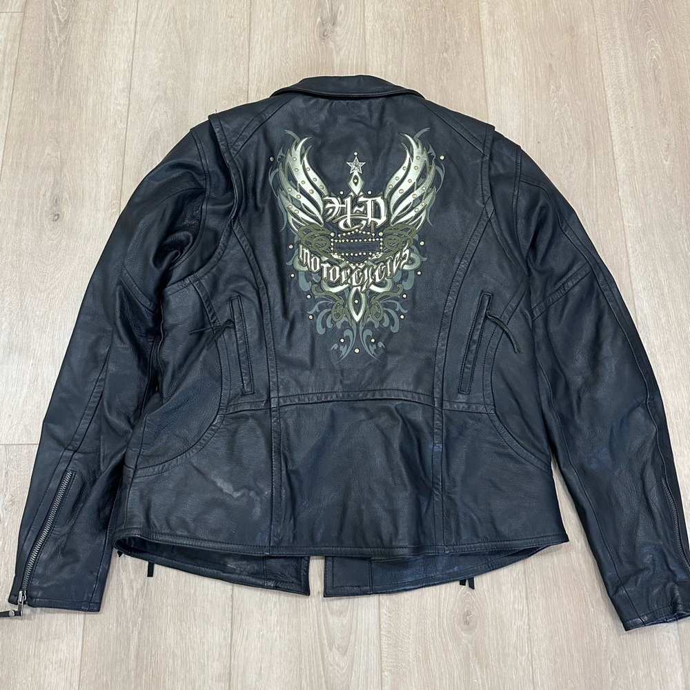 Women’s Harley Davidson leather biker jacket size XL